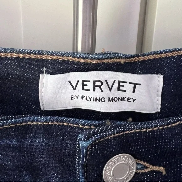 Vervet by Flying Monkey Wide Leg Stretch Cuffed Jean - Brilliant Jewel - Picture 9 of 10